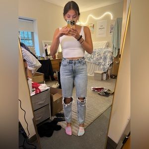 American eagle high rise mom jean